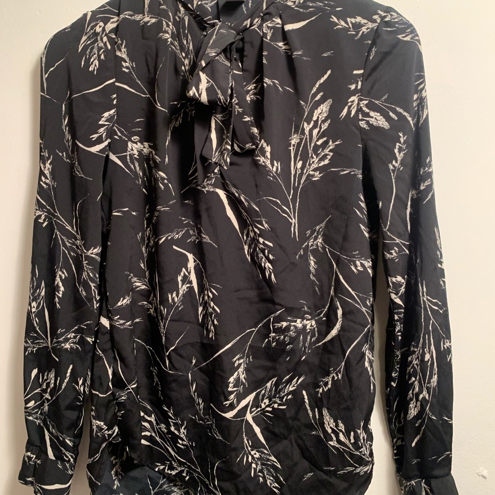 H&M Navy Tie-front Blouse